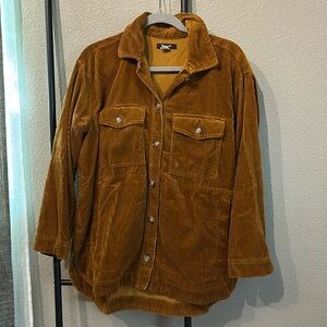 Madewell Yorkway Corduroy Shacket Shirt Jacket Antique Gold